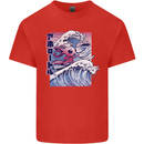 Surfing Axoloti Surfer Kids T-Shirt Childrens Red