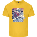 Surfing Axoloti Surfer Kids T-Shirt Childrens Yellow