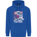 Surfing Axoloti Surfer Mens 80% Cotton Hoodie Royal Blue