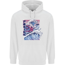 Surfing Axoloti Surfer Mens 80% Cotton Hoodie White