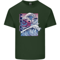 Surfing Axoloti Surfer Mens Cotton T-Shirt Tee Top Forest Green