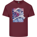 Surfing Axoloti Surfer Mens Cotton T-Shirt Tee Top Maroon