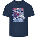 Surfing Axoloti Surfer Mens Cotton T-Shirt Tee Top Navy Blue