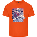 Surfing Axoloti Surfer Mens Cotton T-Shirt Tee Top Orange