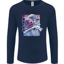 Surfing Axoloti Surfer Mens Long Sleeve T-Shirt Navy Blue