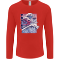 Surfing Axoloti Surfer Mens Long Sleeve T-Shirt Red