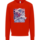 Surfing Axoloti Surfer Mens Sweatshirt Jumper Bright Red