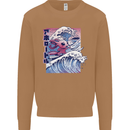 Surfing Axoloti Surfer Mens Sweatshirt Jumper Caramel Latte