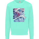 Surfing Axoloti Surfer Mens Sweatshirt Jumper Peppermint
