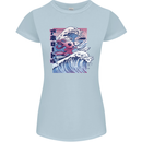 Surfing Axoloti Surfer Womens Petite Cut T-Shirt Light Blue