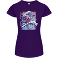Surfing Axoloti Surfer Womens Petite Cut T-Shirt Purple