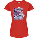 Surfing Axoloti Surfer Womens Petite Cut T-Shirt Red