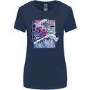 Surfing Axoloti Surfer Womens Wider Cut T-Shirt Navy Blue