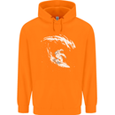 Surfing Spaceman Astornaut Surfer Surf Childrens Kids Hoodie Orange