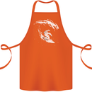 Surfing Spaceman Astornaut Surfer Surf Cotton Apron 100% Organic Orange