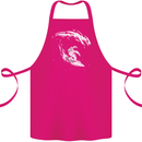 Surfing Spaceman Astornaut Surfer Surf Cotton Apron 100% Organic Pink