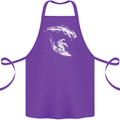 Surfing Spaceman Astornaut Surfer Surf Cotton Apron 100% Organic Purple