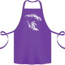 Surfing Spaceman Astornaut Surfer Surf Cotton Apron 100% Organic Purple