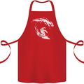 Surfing Spaceman Astornaut Surfer Surf Cotton Apron 100% Organic Red