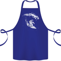 Surfing Spaceman Astornaut Surfer Surf Cotton Apron 100% Organic Royal Blue