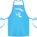 Surfing Spaceman Astornaut Surfer Surf Cotton Apron 100% Organic Turquoise