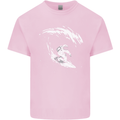 Surfing Spaceman Astornaut Surfer Surf Kids T-Shirt Childrens Light Pink