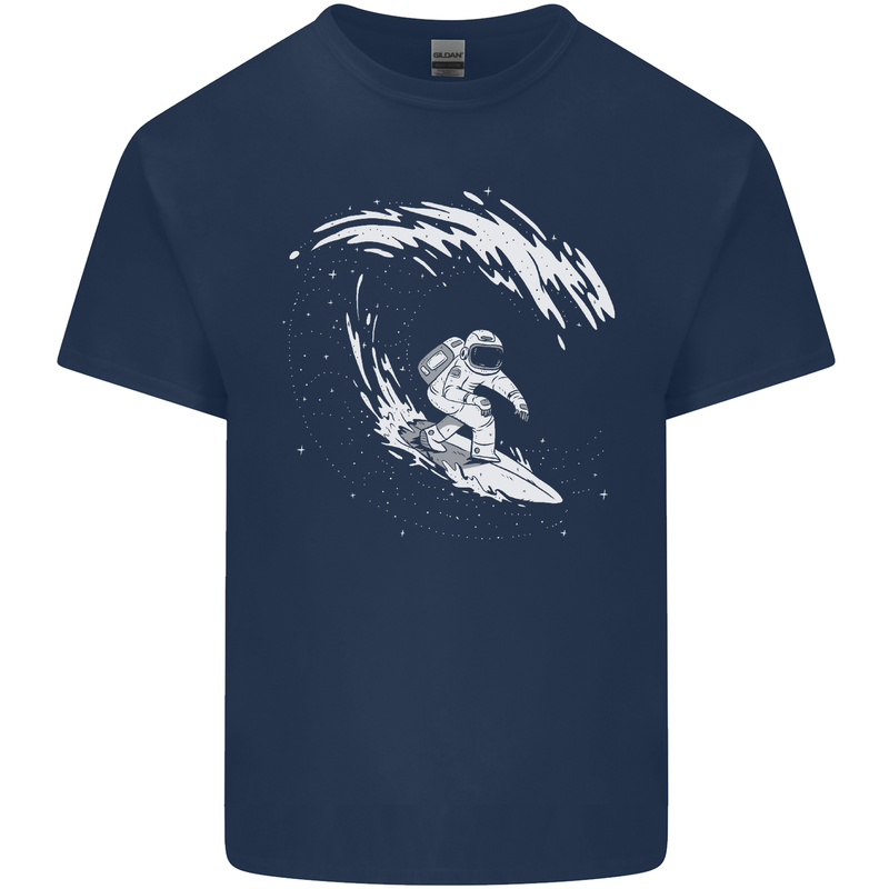 Surfing Spaceman Astornaut Surfer Surf Kids T-Shirt Childrens Navy Blue