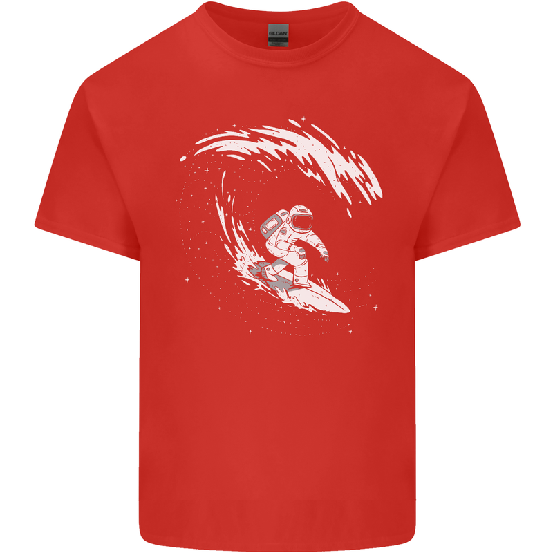 Surfing Spaceman Astornaut Surfer Surf Kids T-Shirt Childrens Red
