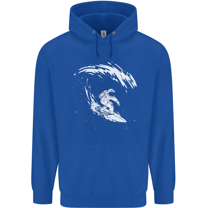 Surfing Spaceman Astornaut Surfer Surf Mens 80% Cotton Hoodie Royal Blue