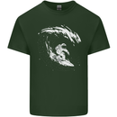 Surfing Spaceman Astornaut Surfer Surf Mens Cotton T-Shirt Tee Top Forest Green
