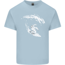 Surfing Spaceman Astornaut Surfer Surf Mens Cotton T-Shirt Tee Top Light Blue