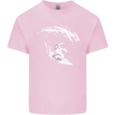 Surfing Spaceman Astornaut Surfer Surf Mens Cotton T-Shirt Tee Top Light Pink