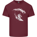 Surfing Spaceman Astornaut Surfer Surf Mens Cotton T-Shirt Tee Top Maroon