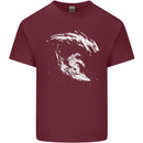 Surfing Spaceman Astornaut Surfer Surf Mens Cotton T-Shirt Tee Top Maroon