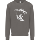 Surfing Spaceman Astornaut Surfer Surf Mens Sweatshirt Jumper Charcoal