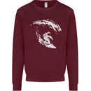 Surfing Spaceman Astornaut Surfer Surf Mens Sweatshirt Jumper Maroon