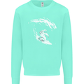 Surfing Spaceman Astornaut Surfer Surf Mens Sweatshirt Jumper Peppermint