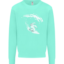 Surfing Spaceman Astornaut Surfer Surf Mens Sweatshirt Jumper Peppermint