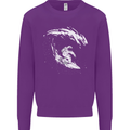 Surfing Spaceman Astornaut Surfer Surf Mens Sweatshirt Jumper Purple