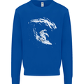 Surfing Spaceman Astornaut Surfer Surf Mens Sweatshirt Jumper Royal Blue