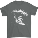 Surfing Spaceman Astornaut Surfer Surf Mens T-Shirt Cotton Gildan Charcoal