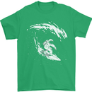 Surfing Spaceman Astornaut Surfer Surf Mens T-Shirt Cotton Gildan Irish Green