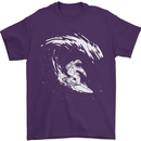 Surfing Spaceman Astornaut Surfer Surf Mens T-Shirt Cotton Gildan Purple