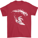 Surfing Spaceman Astornaut Surfer Surf Mens T-Shirt Cotton Gildan Red