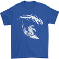 Surfing Spaceman Astornaut Surfer Surf Mens T-Shirt Cotton Gildan Royal Blue