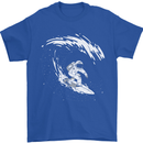 Surfing Spaceman Astornaut Surfer Surf Mens T-Shirt Cotton Gildan Royal Blue