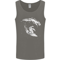 Surfing Spaceman Astornaut Surfer Surf Mens Vest Tank Top Charcoal