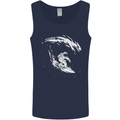 Surfing Spaceman Astornaut Surfer Surf Mens Vest Tank Top Navy Blue