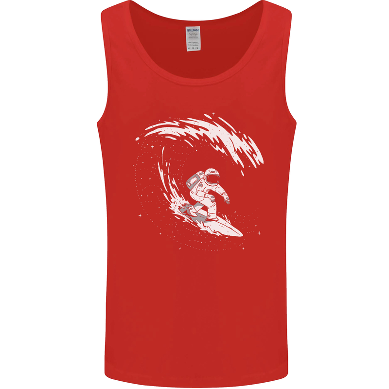 Surfing Spaceman Astornaut Surfer Surf Mens Vest Tank Top Red