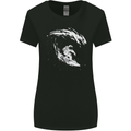 Surfing Spaceman Astornaut Surfer Surf Womens Wider Cut T-Shirt Black